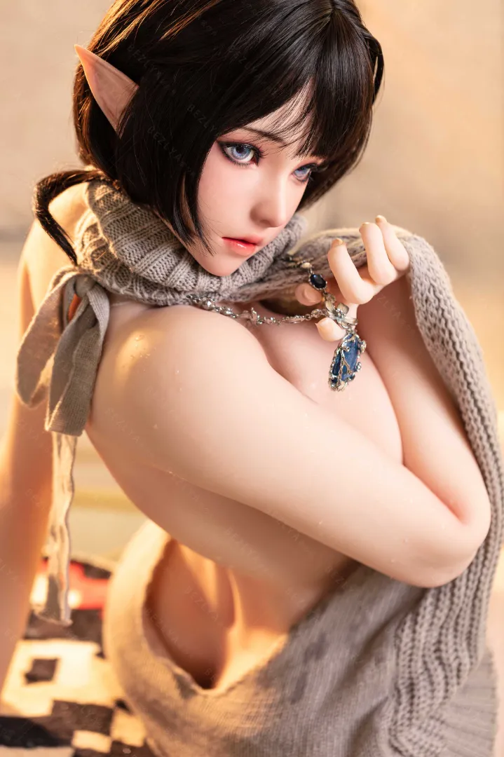 155cm (5ft1) G-Cup Movable Jaw Silicone Head + TPE Body Hybrid Sex Doll Kaliya, Head #N/A